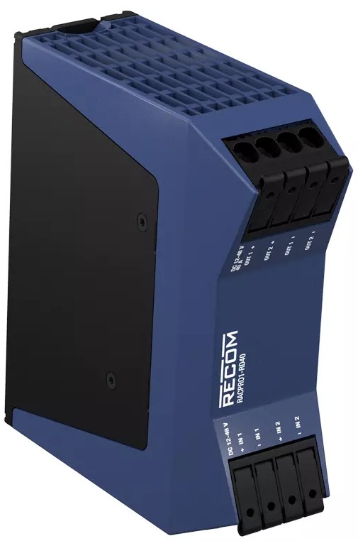 DIN rail redundancy diode module, DCin 9V-56V, 12/24/48Vout