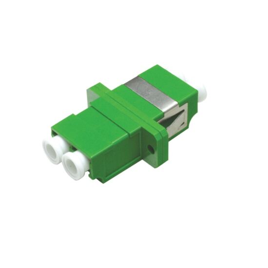 FO adapter singlemode LC/APC duplex roheline