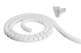 Nailonist kaabliümbris, konks- ja silmuskinnitus, 20m, valge