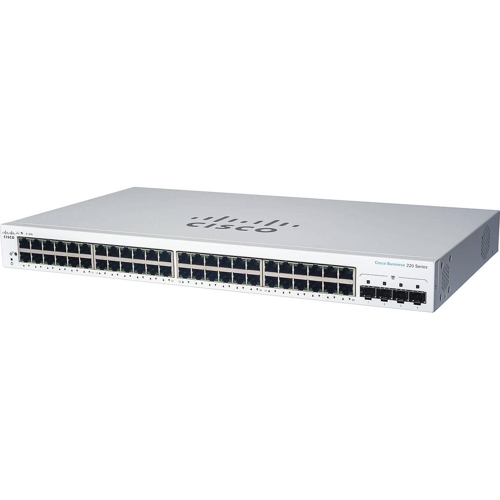 Cisco CBS220 managable PoE switch, 48 port GE (382W PoE budget), 4*SFP+
