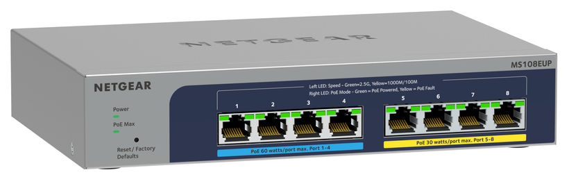 Netgear managed switch, 8-port multi-gig (2.5G) PoE++