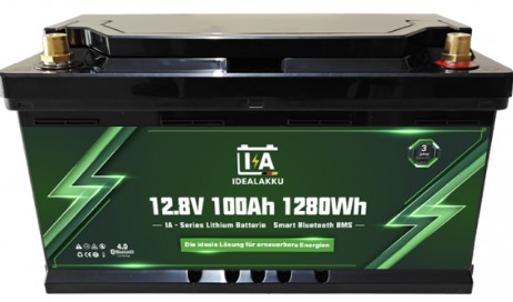IA seeria LiFePO4 aku 12V, 100Ah, Smart-BMS &amp; Bluetooth
