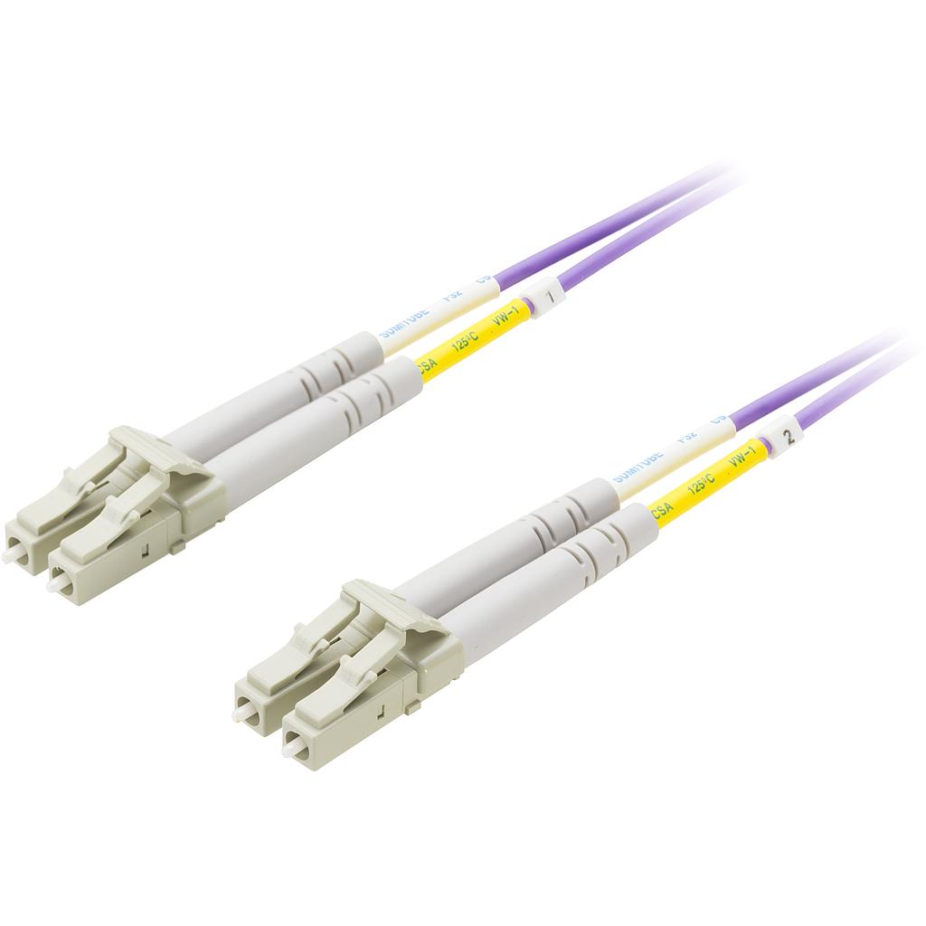 Optiline patch kaabel, LC - LC, 50/125, OM4, duplex, multimode, 0.5m