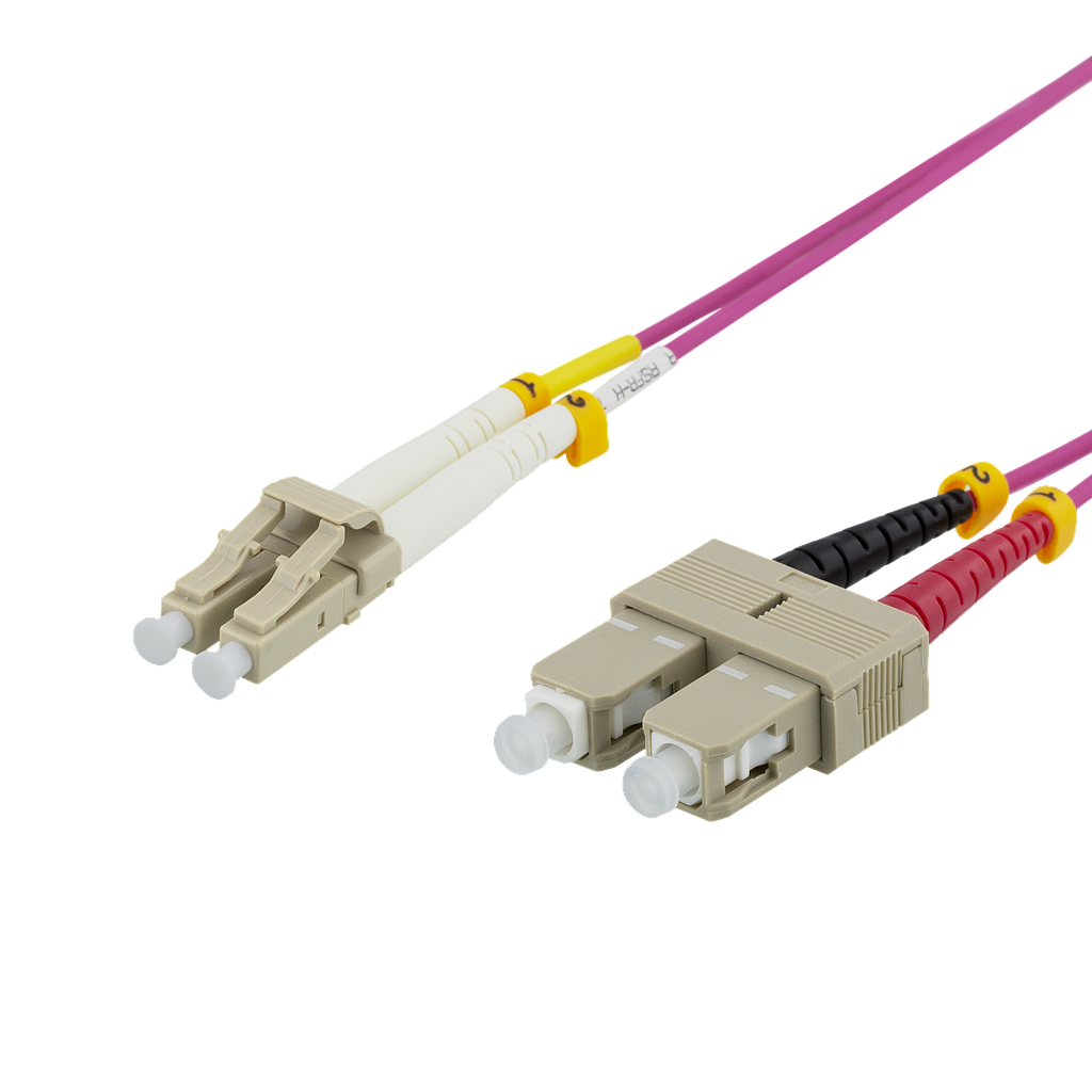 Optiline patch kaabel, LC - SC, 50/125, OM4, duplex, multimode, 5m