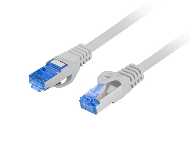 Cat6A Ethernet patch cable S/FTP LSZH CCA 2m, grey, fluke passed