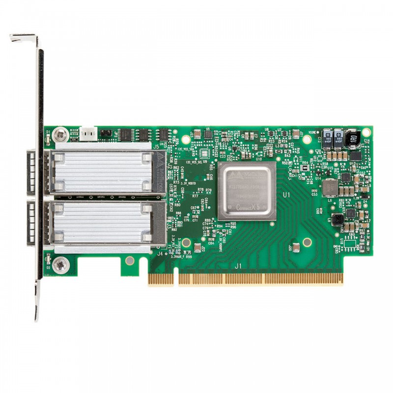 Mellanox NVIDIA ConnectX-5 VPI MCX556A-ECAT Network Adapter PCIe 3.0 x16 100 Gbps green, silver