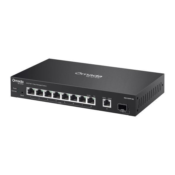 Omada 8-port 2.5G + 2-port 10G easy managed switch with 8-port PoE++