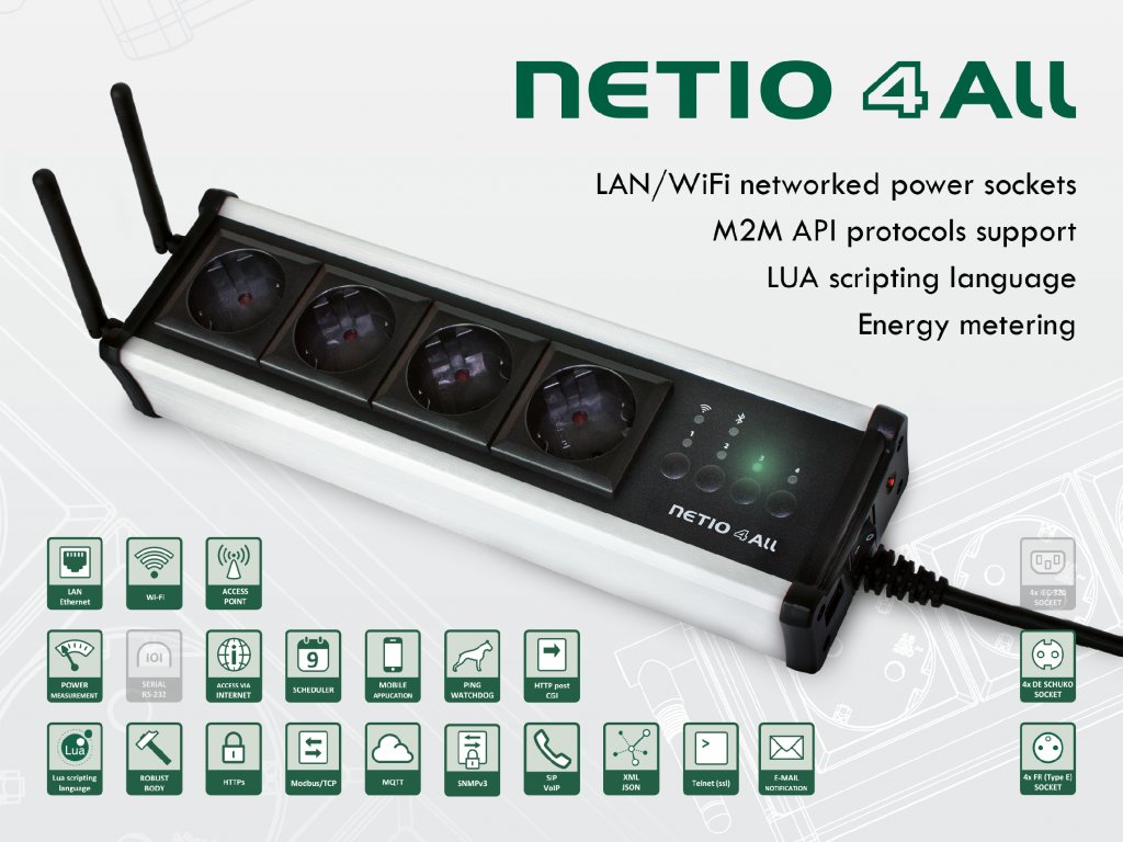 Smart sockets with LAN / WiFi and consumption metering