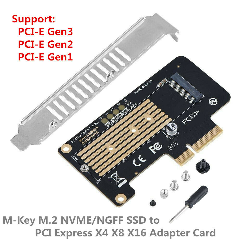 M-Key M.2 NVME/NGFF SSD to PCI-E PCI express X4 X8 X16 adapter converter card
