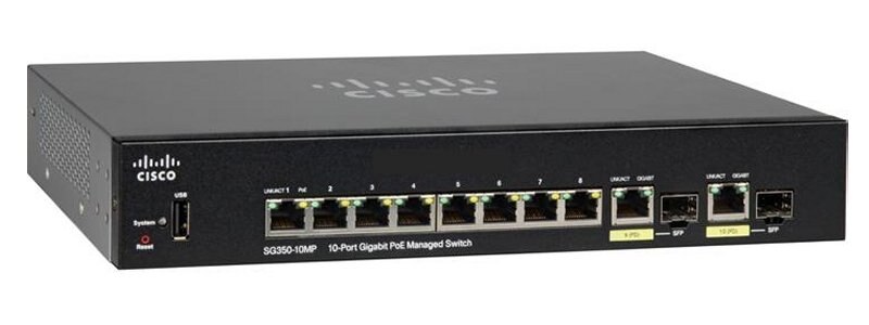 Cisco SG350-10MP 10-port Gigabit POE managed switch