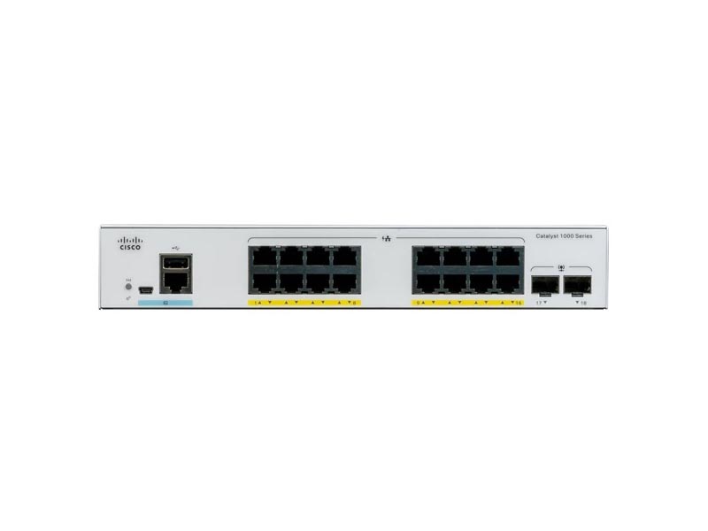 Catalyst 1000 16port GE, POE, Ext PS, 2x1G SFP, LANBase