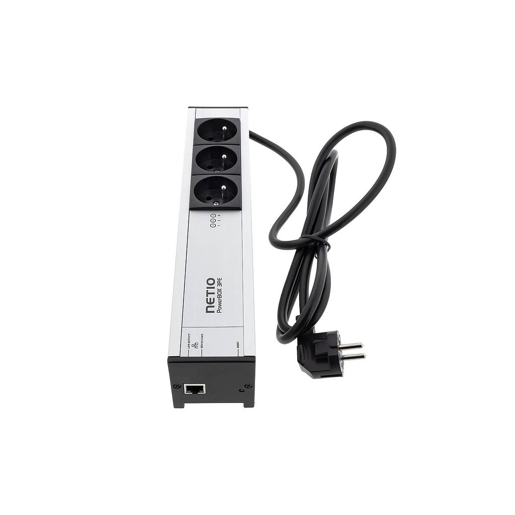 Netio PowerBOX 3PF, RJ-45 PDU with 3xSchuko individual power output, ZVS, cloud+open APIs (MQTT-flex, JSON, Modbus/TCP, SNMP)