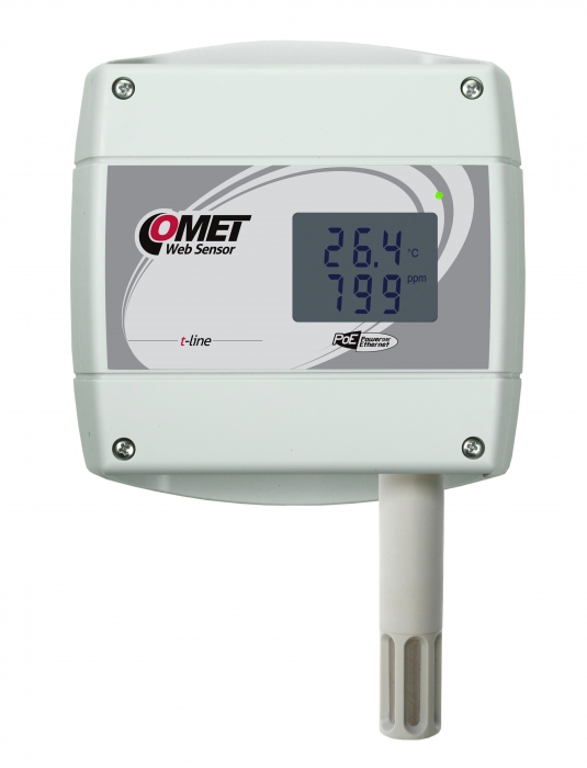 WebSensor with PoE - remote temperature, humidity, CO2 concentration with Ethernet interface