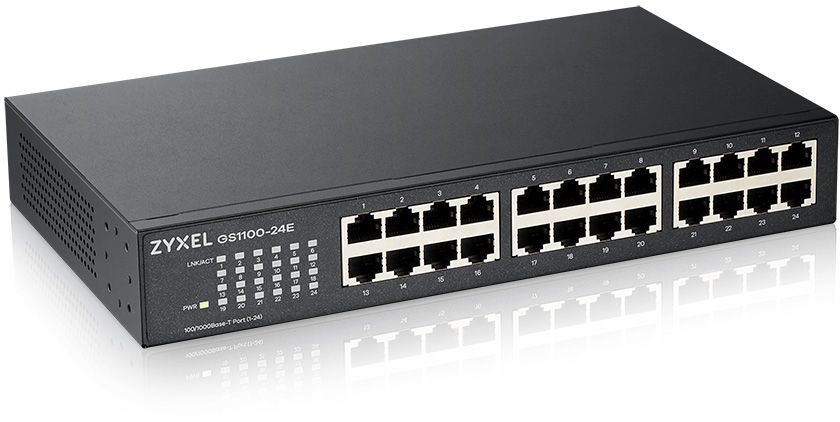 ZyXEL 24 port Gigabit unmanaged 19&quot; rackmountable switch