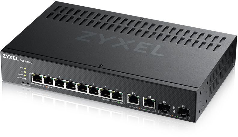 GS2220-10,EU region,8-port GbE L2 Switch with GbE Uplink (1 year NCC Pro pack license bundled)