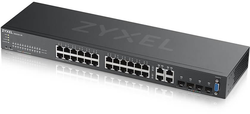 GS2220-28,EU region,24-port GbE L2 Switch with GbE Uplink (1 year NCC Pro pack license bundled)