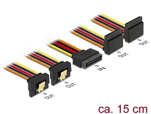 SATA toitekaabel 15pin - SATA 15 pin 2x üles / 2x alla