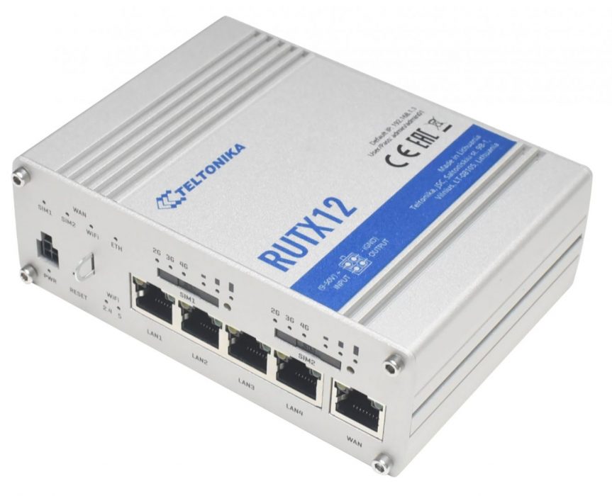 Teltonika IoT marsruuter RUTX12 2*LTE+ETH+WIFI