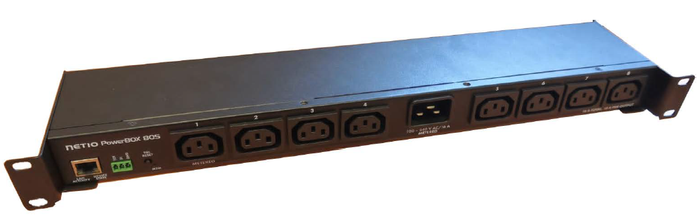 NETIO PowerPDU 8QS is smart 19&quot; 1U PDU with RJ45 LAN &amp; web interface. 8 power outputs (C13) / 1 power input (C20). Total &amp; Output 1 metering, each output can be switched individually, ZVS. Several M2M APIs (SNMPv1 &amp; MQTT-flex supported), NETIO Coud. 19&quot; montage holders included. EU power-cable included.