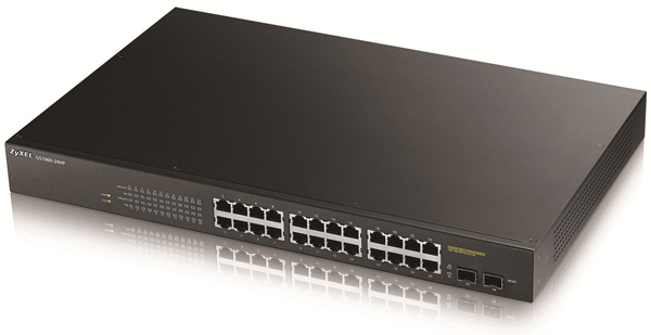 24-port GbE L2 PoE Smart switch, rackmount, 170 Watt