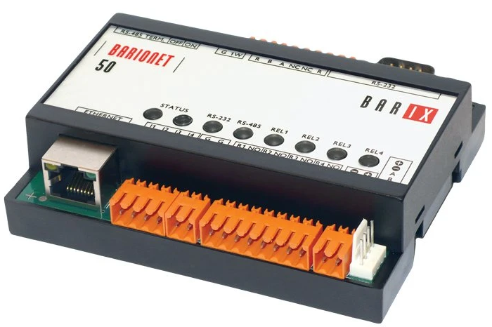 Barix BarioNet-50: IP-enabled programmable controller, no power supply