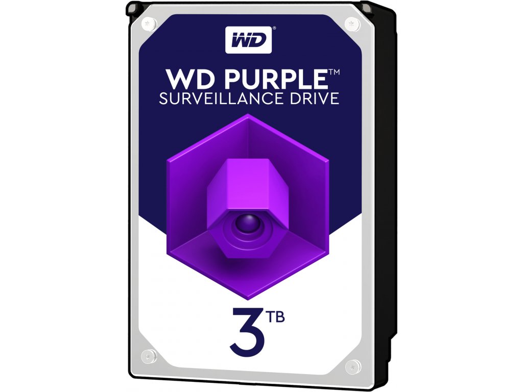 Western Digital 3TB WD Purple Surveillance HDD - 5400 rpm, SATA 6 Gb/s, 64MB Cache, 3.5&quot;