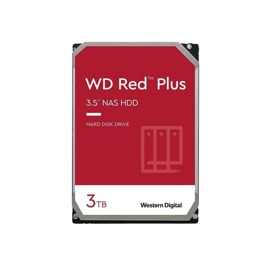 Western Digital 3TB WD Red Plus NAS 3.5&quot; HDD, 5400 rpm, SATA 6 Gb/s, CMR, 128MB cache