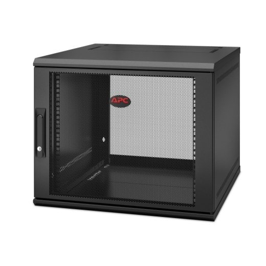 APC NetShelter 9U wallmount rack enclosure cabinet single hinged server depth