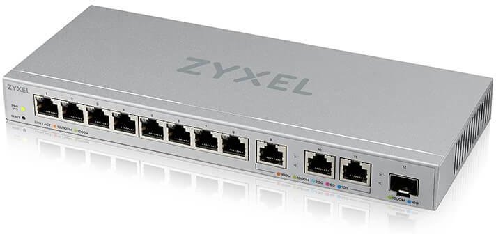 ZyXEL12-Port Gigabit webmanaged switch with 8 port 1G + 3-port MultiGig 1/2.5/5/10G + 1-port SFP+