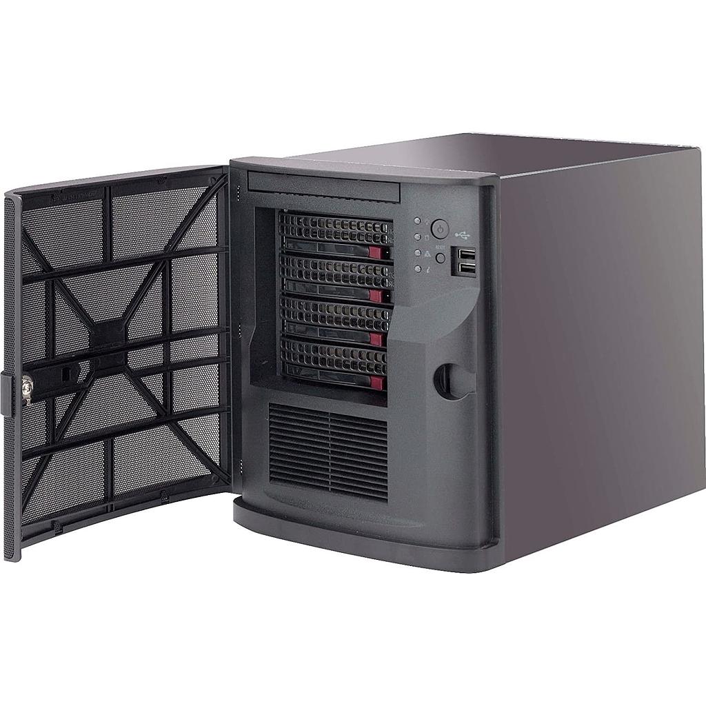 Supermicro SuperServer 5029AP-TN2 Mini-tower Server - 1 x Intel Atom x5-E3940 1.60 GHz - Serial ATA/600 Controller 8 GB RAM Support - 0, 1, 5, 10 RAID Levels - Intel HD Graphics 500 graphic card Gigabit Ethernet - 2 x SFF Bay(s) - 4 x LFF Bay(s) - Hot Swappable Bays - 1 x 250 W