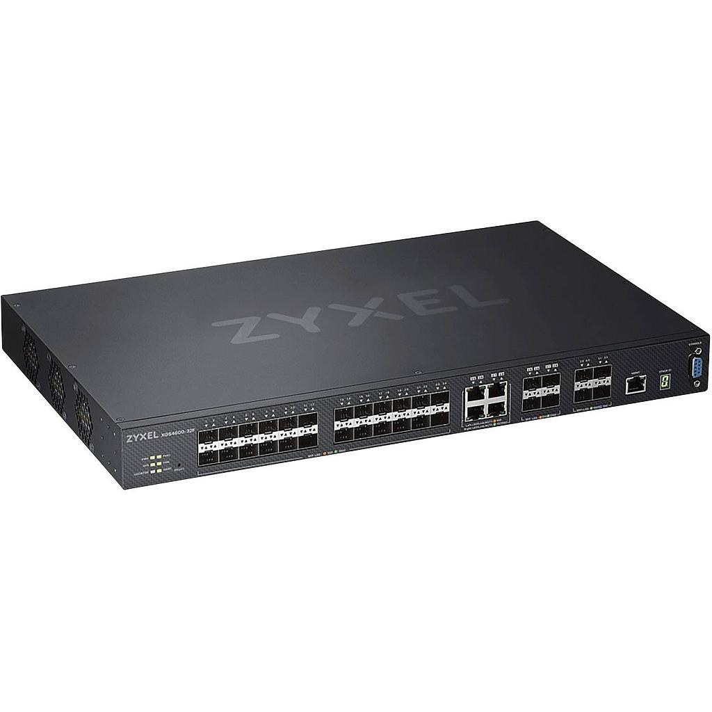 ZyXEL L3 managed switch, 24 port Gig SFP, 4 dual pers.  &amp; 4*10G SFP+, stackable, dual PSU