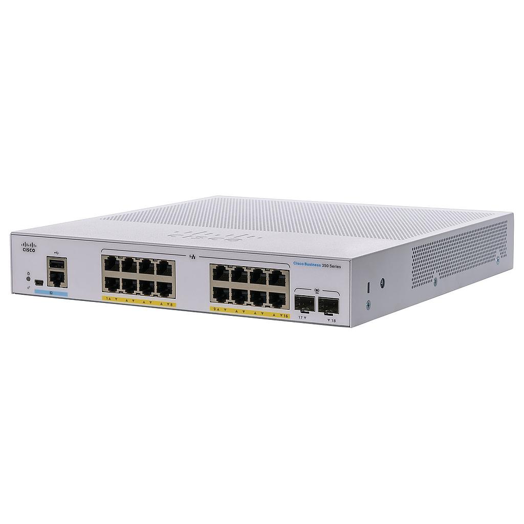Cisco CBS350 managed 16-port GE PoE 2*1G SFP
