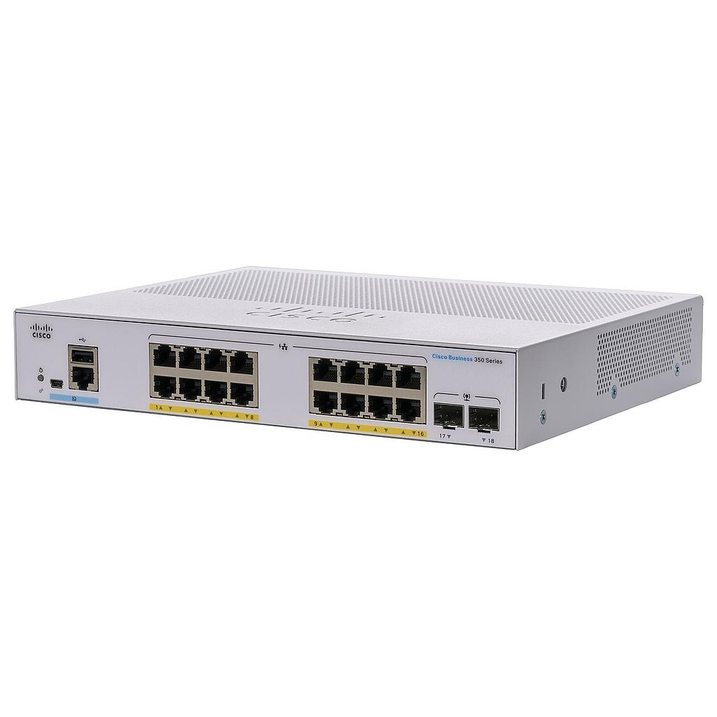 Cisco CBS350 managed 16-port GE PoE ext PS 2*1G SFP