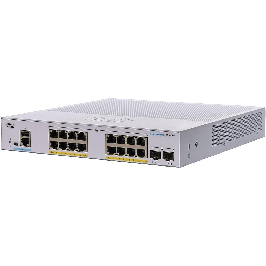 Cisco CBS350 managed 16-port GE full PoE 2*1G SFP