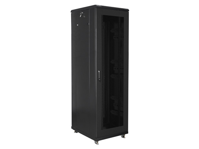 Lanberg räkikapp 19&quot; 42U/600*800 (flat pack) võrkuksega, must 