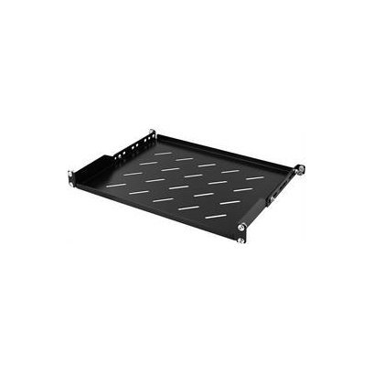 Toten, fixed shelf 19&quot; mounting ears, 1U, 350mm deep, 600 / 800x600 cabinet, max 15kg, black depth 35 cm