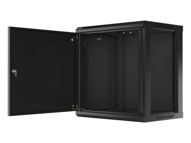 19&quot; 12U Lanberg 600*450 rack cabinet (flat pack), with metal door, black