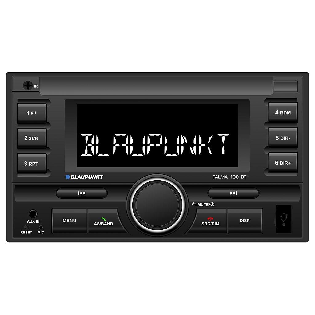 Blaupunkt Palma 190 BT - Doppel-DIN MP3-Autoradio mit Bluetooth / USB / AUX-IN