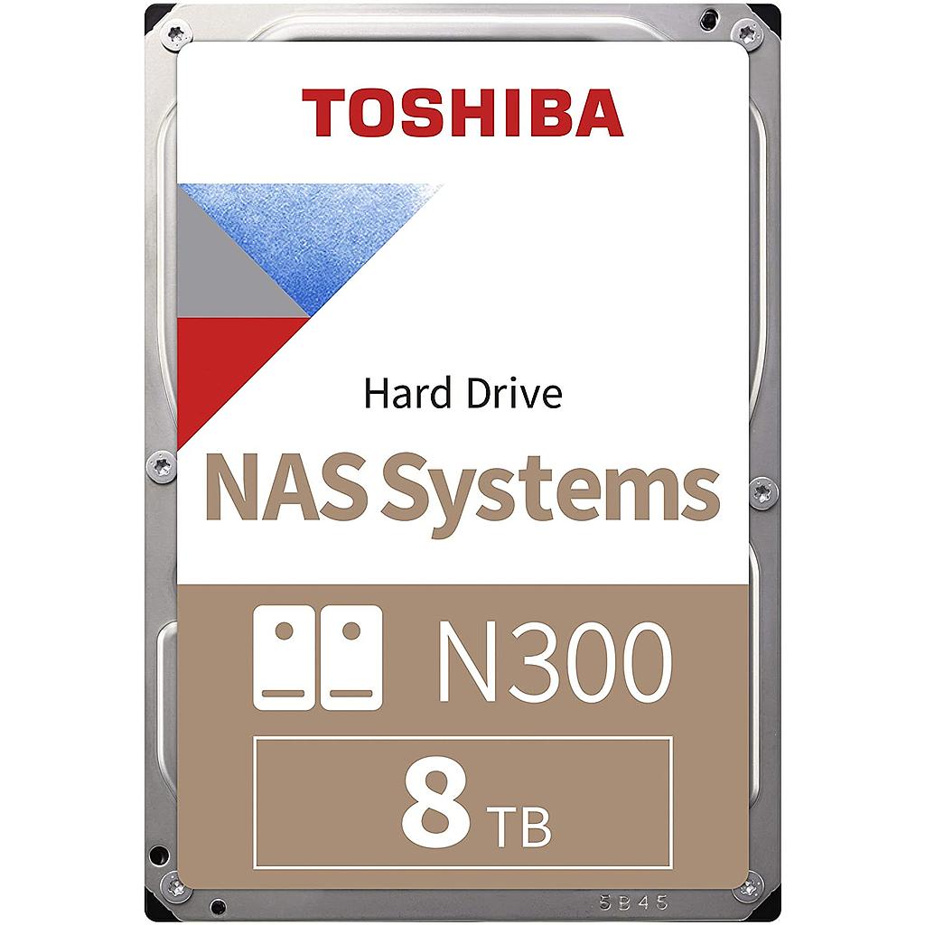Toshiba N300 8TB NAS 3.5&quot; SATA HDD, 256MB cache,24/7 operation, 180TB/YWR, silver