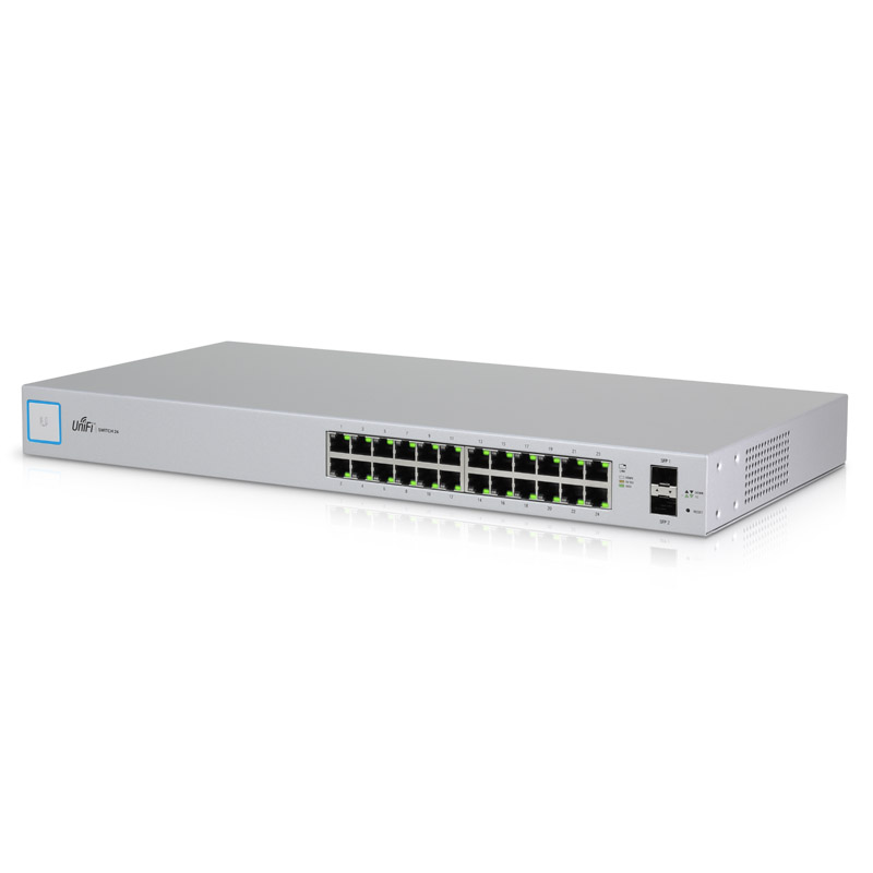 Ubiquiti UniFi US-24 managed switch, rack mountable, 24*1 Gbps (RJ-45) ports + 2*SFP ports