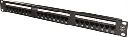 19&quot; patch panel, 24*RJ45, CAT6A, UTP, 1U, 10GBPS, crown terminals, metal, must