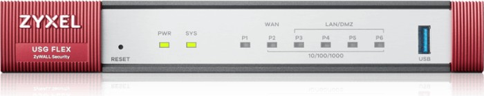 ZyXEL USG Flex100 Firewall, ver.2 10/100/1000,1*WAN, 4*LAN/DMZ PORTS, 1*USB (device only, without sfp)