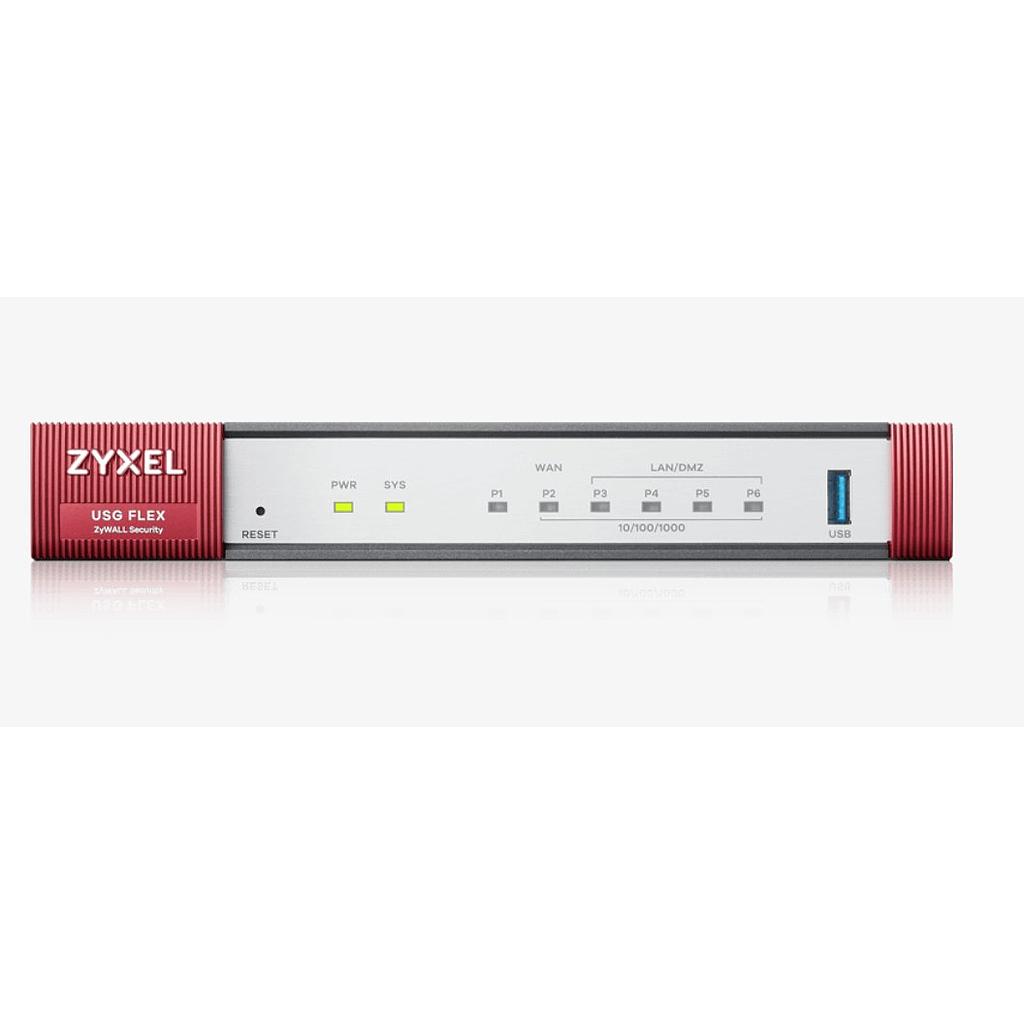 ZyXEL USG Flex100 Firewall, ver.2 10/100/1000,1*WAN, 4*LAN/DMZ PORTS, 1*USB with 1 year UTM bundle (device only, without sfp)