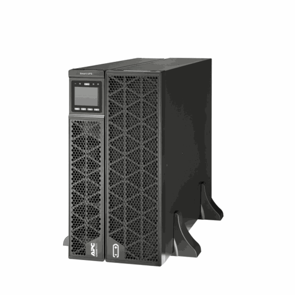 APC Smart-UPS on-line, 10kVA/10kW, rack/tower, 230V, 2x IEC C13+1x IEC C19+hard wire 3-wire (H+N+E) outlets, network card, W/O rail kit