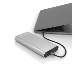 Akupank RealPower PB-20000PD Pro, 20.000 mAh mahtuvus (72 Wh), input USB-C 5-20V/65W max, output USB-C: 5-12V/18W max, 5-20V/100W max