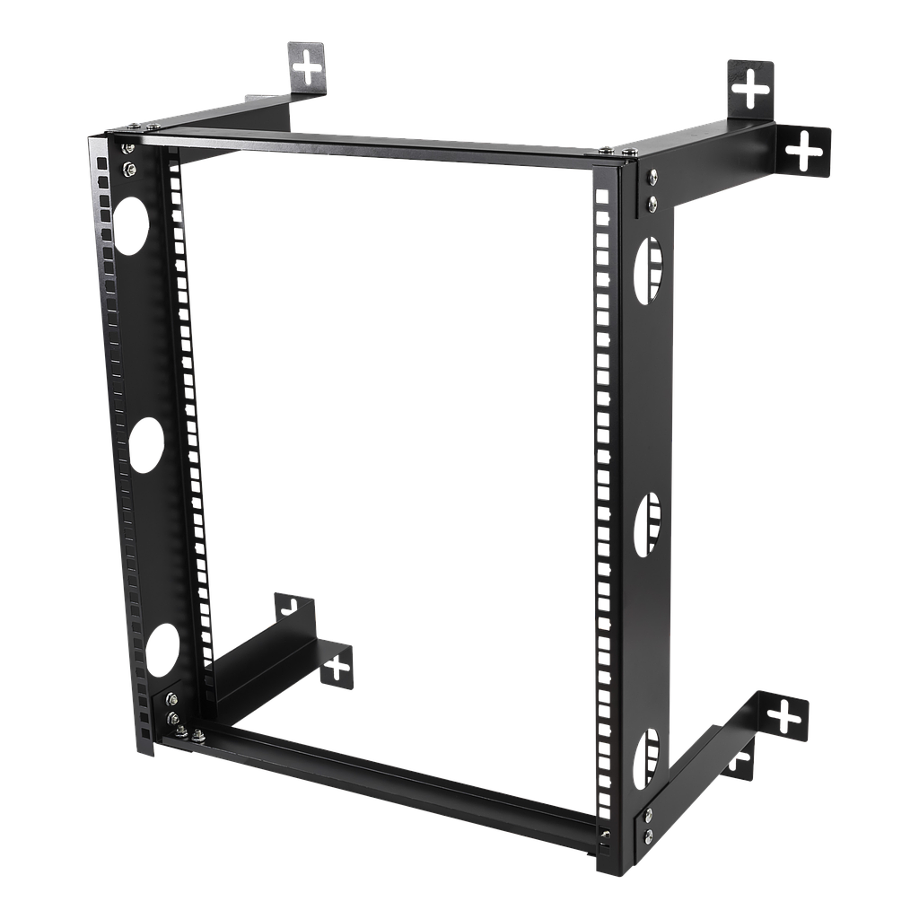 19&quot; 12U terasest seinaräkk 60kg koormusele, LxSxK: 490x300x567mm, paigalsuskomplekt, must