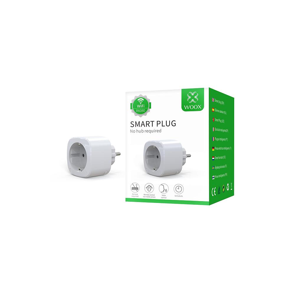 Smart socket Wi-Fi, 3680W, IP20, with schedule mode, white, WOOX