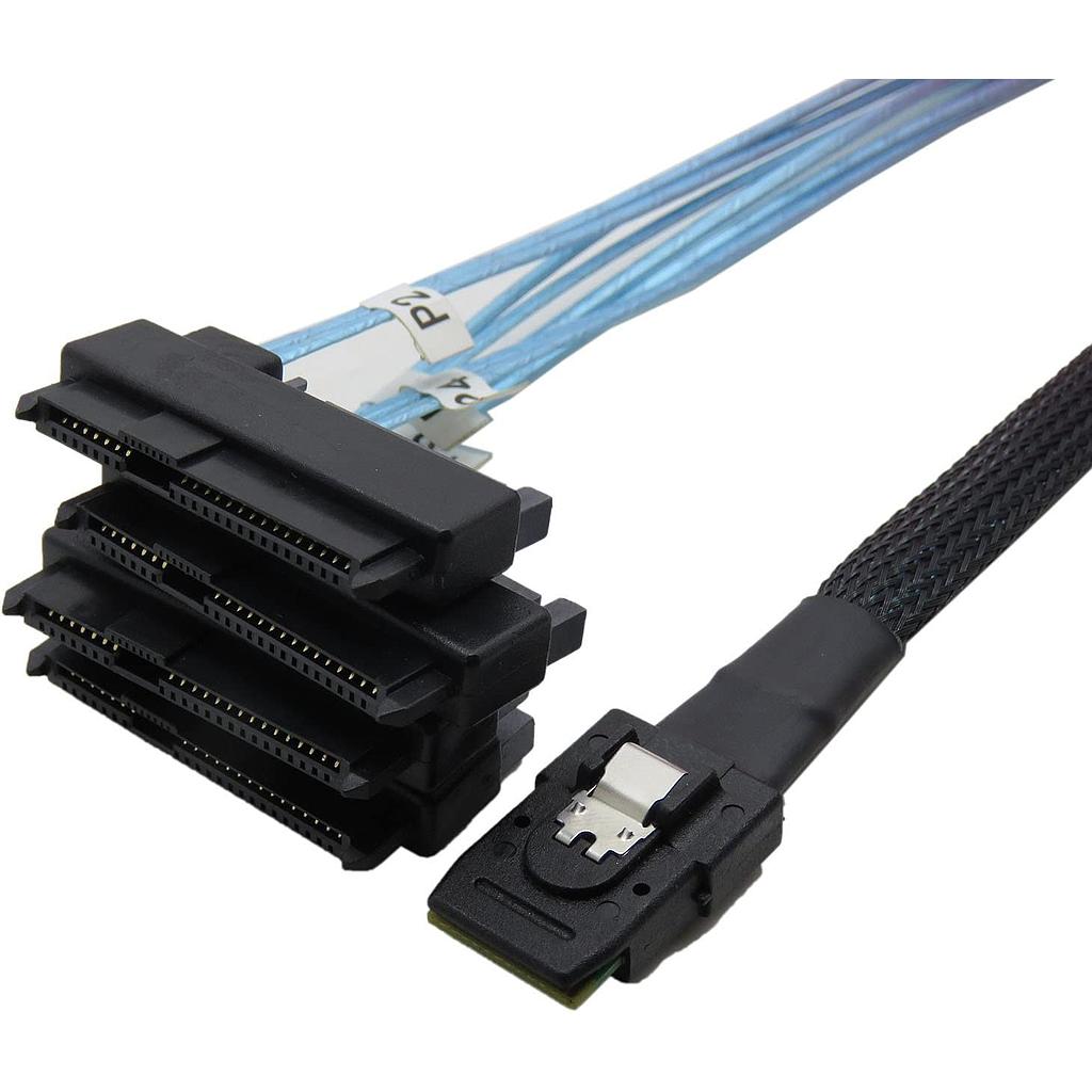 MiniSAS 36pin SFF8087 to 4*SAS 29pin SFF8482 power cable connectors with 15 pin SATA connector controller 0.5m
