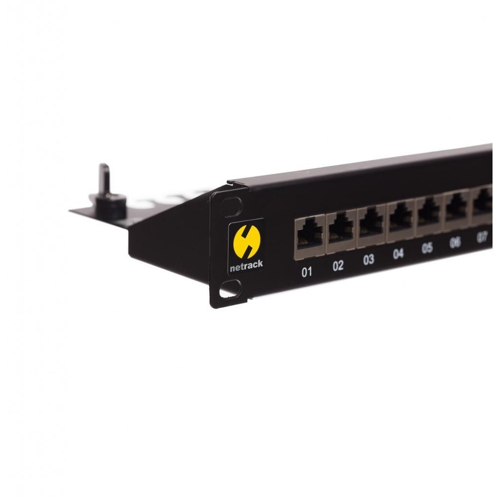 Netrack patch panel 19 24-ports cat. 6A FTP, with shelf