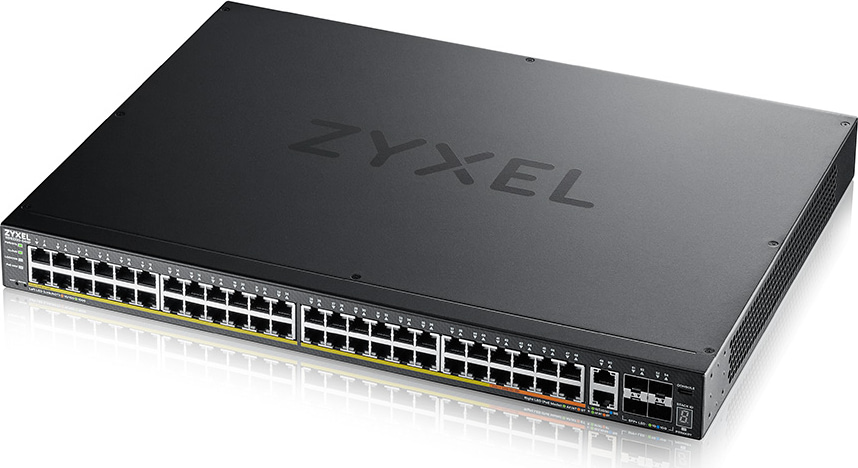 ZyXEL L3 access switch, 600W POE, 40*PoE+/10*PoE++, 48*1G RJ45 2*10MG RJ45, 4*10G SFP+ uplink, including 1 year Nebulaflex Pro